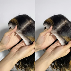 Xbl วิกผมสีดำ13X6พร้อมไฮไลต์สีบลอนด์ผมมนุษย์วิกผมลูกไม้ด้านหน้าไฮไลท์คลื่นลึกไฮไลต์ - Product Image 3