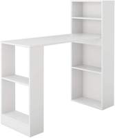 Bureau d'ordinateur en forme de L avec étagères de rangement, poste de travail d'étude, bureau d'ordinateur d'angle