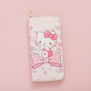 Ví cầm tay Hello Kitty Sanrio hoạt hình nổi tiếng nhiều kiểu dáng dành cho nữ sinh, ví da PU có khóa kéo, quà tặng khuyến mãi - Product Image 1