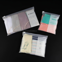 Sacs de maillot de bain en plastique imperméables réutilisables avec fermeture éclair, impression personnalisée, pour t-shirts, bikinis, jupes, robes, emballage de chaussures et chaussettes pour femmes, vente en gros