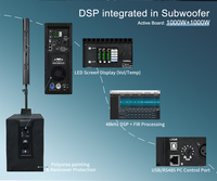 Altavoces de columna activos de 8x4.5 pulgadas, sistema de sonido profesional Line Array PA para restaurantes, sistema de altavoces de 15 pulgadas para exteriores, altavoces de jardín para DJ