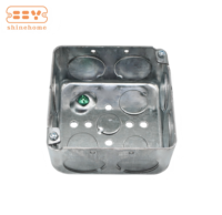 Boîte électrique carrée en acier prégalvanisé 4"x4", boîte de jonction de 2-1/8" de profondeur avec empreinte de mise à la terre 52171P-1, norme américaine