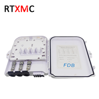 RTXMC Abs 8 Port Caixa Cto Fiber Terminal Box Fiber Optic Box Nap Ftth Box 1*8 Plc Splitter Factory Supply Bon Prix Pc Ip65