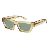 Lunettes de soleil tendance en acétate épais pour hommes, lunettes de soleil carrées polarisées pour femmes, lunettes de soleil rectangulaires pour hommes, style œil de chat