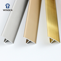 Bande de garniture de carrelage en aluminium de couverture garniture murale décorative profilés en aluminium accessoires de carrelage de sol en forme de T
