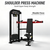 Machine de presse à épaules commerciale de haute qualité, système à charges par broches, construction en acier, 70 kg, pour entraînement des bras et musculation