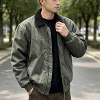 Veste bomber personnalisée à col rabattable et fermeture éclair intégrale, vente en gros, tendance