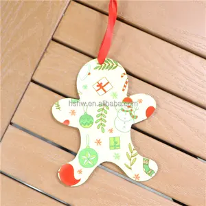 MDFSUB Christmas Trees Gingerbread Man Ornament Blanks 3mm MDF Double Side Blanks Sublimation Christmas Ornaments