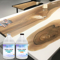 Prix compétitif Table de bureau transparente à cristaux liquides en résine époxy pour le travail du bois Art river
