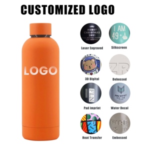 Custom 350 ML 500ML <b>750ML</b> 1000ML Rubber Paint Thermal Stainless Steel <b>Bottle</b> Double Wall Insulated Flask With Silicone Handle - Product Image 5