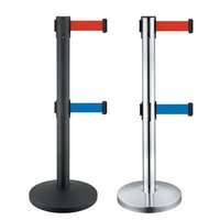 2024 gros personnalisé en acier inoxydable Chrome rouleau de sécurité en nylon ceinture barrière porte couverture