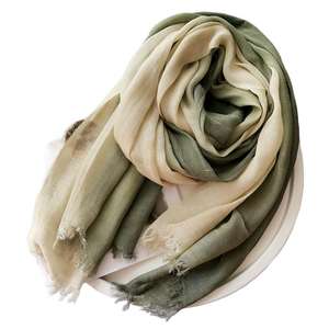 女性のための日本と韓国の女性のグラデーションカラーコットンとリネンショール伝統的な秋の冬のスカーフ - Product Image 6