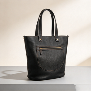 Sac fourre-tout en cuir véritable grande capacité, sac à main à bandoulière avec doublure intérieure imprimée florale - Product Image 2
