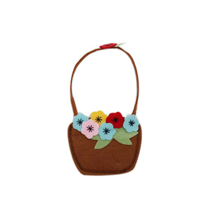Easter Basket Colorful Easter Flower Basket Small Hanging Ornament Handmade Sewing Easter Decoration