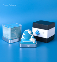 Calendrier 3D en papier bleu personnalisé 2026, fait main, avec logo personnalisé, support dropshipping Chine, décoration de bureau, cadeau, bloc-notes, marque-page d'amour