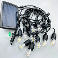 Guirlande lumineuse LED sphérique S14 pour extérieur, étanche, pour décoration paysagère, avec cristaux, 24V, IP67, fournie par l'usine