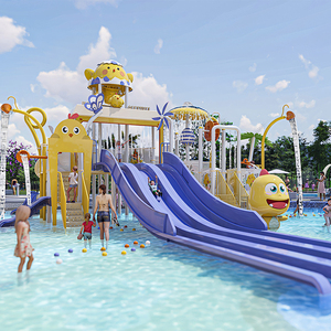 Starsky, детский игровой домик, открытая игровая площадка, аквапарк, пластиковые горки, модель 21YHH0008, емкость 100-500 кг - Product Image 5