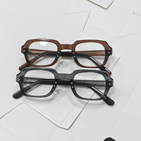 Montures de lunettes épaisses en acétate, carrées, à monture complète, lunettes optiques unisexes, mode, verres correcteurs, stock mixte en gros, OEM