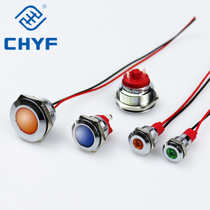 CHYF 16MM 19MM 22MM Voyant lumineux LED rouge en acier inoxydable à visser 24V IP66/IK08 pour panneau, 50000 heures - Product Image 4