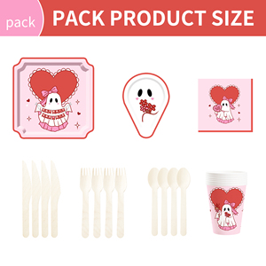 DAMAI Nuevo Juego de Vajilla Especial para Fiesta de Halloween, Incluye Platos de Papel de 9 y 10.5 Pulgadas, Vasos y Servilletas para Fiesta de Halloween - Product Image 2