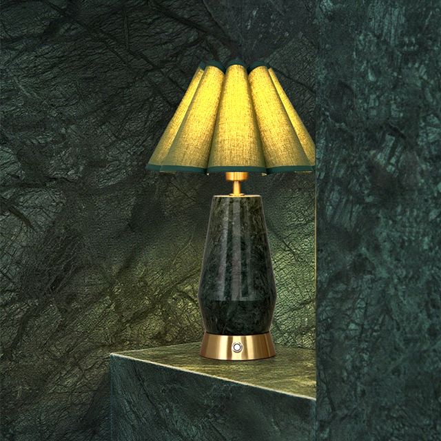 2700K Modern Luxury Dimmable Marble Table Lamp Touch Rechargeable Portable Bedside Light Cordless Home Decorative Purpose