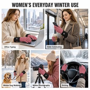 Gants chauffants ultra-fins pour femmes, pour le bureau, le travail sur ordinateur, l'arthrite de <span class=keywords><strong>Raynaud</strong></span>, chauffe-mains électriques, gants chauffants thermiques pour la frappe - Product Image 3