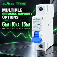 EBASEE 1P 6-63A 6kA Disjoncteur miniature AC courbe C sur rail DIN
