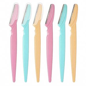 Hot-Selling Modern Eyebrow Razor Multipurpose Reusable Rounded Blade Grooming <b>ABS</b>+Stainless Steel Customized Color Packaging - Product Image 1