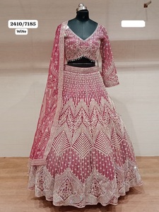 Diseñador Soft Partywear Lehenga Choli en Net y Georgette para mujeres para bodas, recepciones y grandes celebraciones - Product Image 2