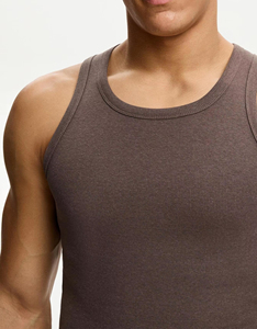Camiseta sin Mangas Personalizada con Logotipo OEM para <span class=keywords><strong>Hombre</strong></span>, Camiseta sin Mangas de Alta Calidad con Estilo Moderno, Camiseta Deportiva para <span class=keywords><strong>Hombre</strong></span>, 95% Algodón, 5% Elastano - Product Image 2