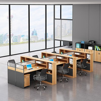 Postes de travail modulés, bureaux de finance, bureaux pour le personnel, postes de travail pour employés, bureaux de bureau en bois