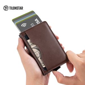 TILONSTAR TVC109 Hot Selling Styles Aluminum RFID Blocking Card Case Durable Mens Pop up Wallet Business Credit Card Holder - Product Image 1