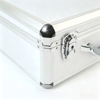 Boîte à outils rigide portable en aluminium pour instruments, OEM ODM, avec doublure en mousse PU EVA personnalisée, vente en gros