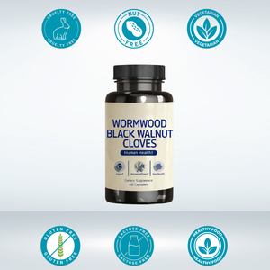 OEM Dịch vụ nhãn hiệu riêng ngải cứu, quả óc chó đen & Đinh Hương viên nang | 120 viên nang | phức hợp thảo dược | không biến đổi gen, không chứa gluten - Product Image 4