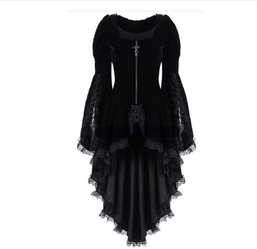 chinese dress ladies Mermaid Long Velvet Corset Dress. Gothic, Steampunk Velvet Dress, Vampire Dress 36 / Maroon main image 0