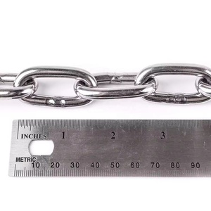 Stainless Steel 316 Marine DIN763 Standard Long Link Anchor Chain Dia. 10mm Anchoring Ship Kayak <b>Yacht</b> Boat Hardware Accessories - Product Image 5
