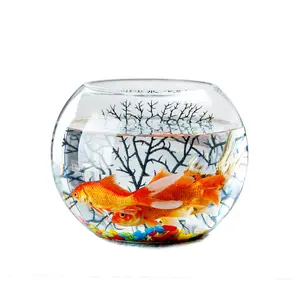 Bol d'aquarium en verre transparent découpé à froid, bol de poissons rond, de 4 à 20 pouces, pour la décoration de la maison