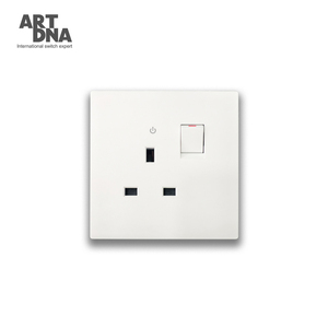 Interrupteurs et prises électriques muraux ARTDNA 13A modernes, modulaires, électriques, effet peau mate, blanc mat - Product Image 3