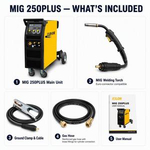 Machine à souder <span class=keywords><strong>MIG</strong></span> MAG MMA RILON <span class=keywords><strong>MIG</strong></span> 250GS 220V monophasée avec affichage numérique - Product Image 3