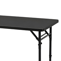 Table pliante réglable en hauteur, portable, rectangulaire, en MDF et en fer, extensible, pour le camping en plein air, les pique-niques