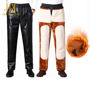 <span class=keywords><strong>Pantaloni</strong></span> in <span class=keywords><strong>Ecopelle</strong></span> Foderati in Pile, Ispessiti, Antivento, Traspiranti e Resistenti al Freddo per Motociclisti - Product Image 1