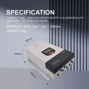Controlador de Carga Solar MPPT Adecuado para 12V 24V 48V con Pantalla LCD 10A 20A 30A, Controlador de Iluminación con Certificación ROHS - Product Image 6