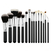 15-teiliges Synthetik-Haar Make-up Pinsel Set Essentielles Make-up Kit Foundation Puder Concealer Kontur Pinsel Set