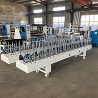 Machine d'emballage de film PVC pour cadre de porte, machine de laminage à chaud de profilés en aluminium avec colle PUR