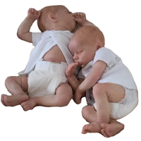 Poupée bébé nouveau-né fille pleine silicone endormi briques en plastique Juguetes Para Ninas Mini marques maisons valise à bascule Reborn poupée