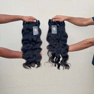 Cheveux vierges bruts indiens non traités, extensions de cheveux humains raides indiens bruts, lots de cheveux pour fournisseurs - Product Image 1