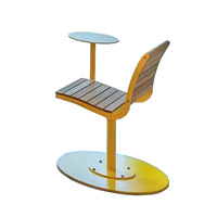 Ensemble table et chaises rotatives d'extérieur avec structure métallique pour patios, salons de thé, cafés ; mobilier de restaurant commercial