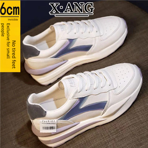 Chaussures de sport décontractées en cuir véritable A-Gan pour femmes, à semelle épaisse rehaussante, en maille respirante, nouveau style de marche printemps/été - Product Image 2