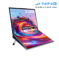 Ordinateur portable double écran pour diffusion en direct 16+16 pouces Intel Core i5-12450H IPS 16 Go de RAM 512 Go SSD Métal Windows 11 Clavier anglais Prise US