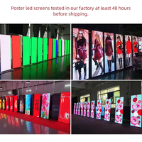 Affiche LED d'intérieur P2.5, écran publicitaire numérique LED, affiche LED portable à trois volets, vidéo numérique pour événements